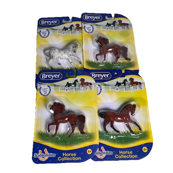 Breyer Other - Breyer Stablemates Horses Lot Appaloosa Arabian Warmblood 4 Collectible Toys NEW